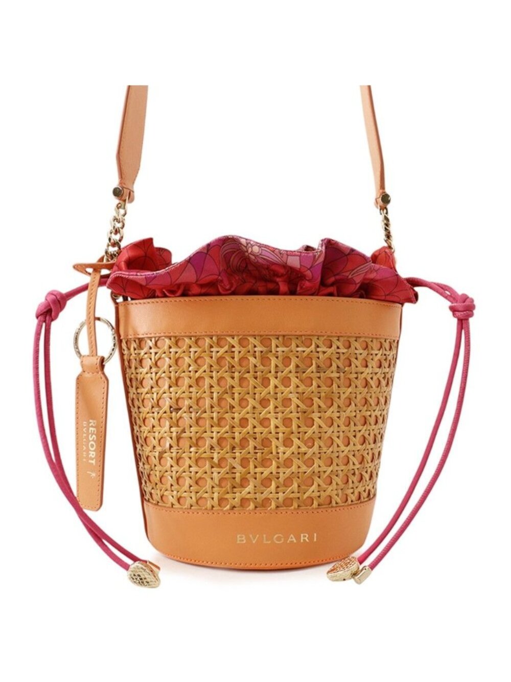 Bvlgari Shoulder Bag Serpenti Forever Leather Rattan